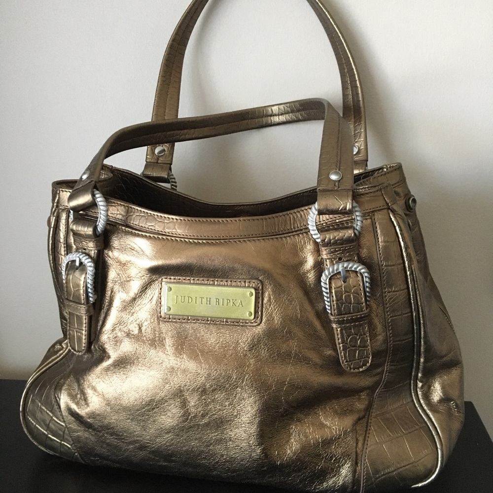 Judith Ripka Gold Shoulder Bag Purse